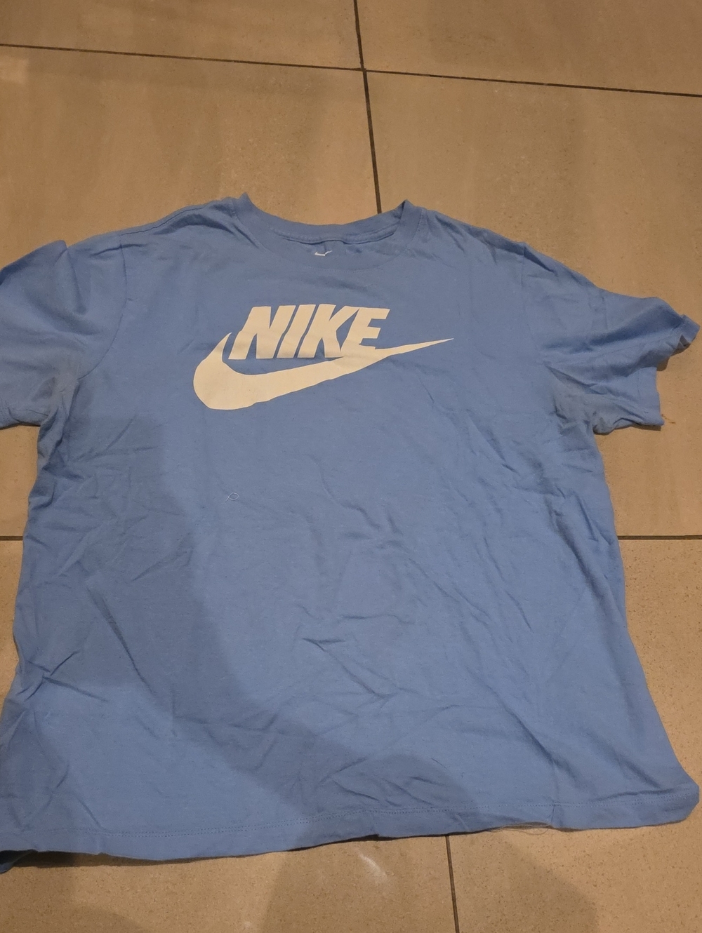 Nike Light Blue Short Sleeve Tee with White Swoosh